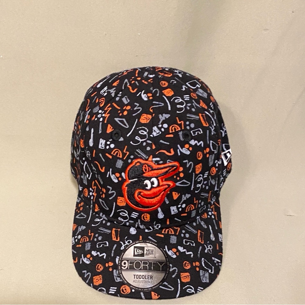 New Era 9Forty Toddler Baltimore Orioles Graffiti Style Cartoon Bird AOP O/S NWT